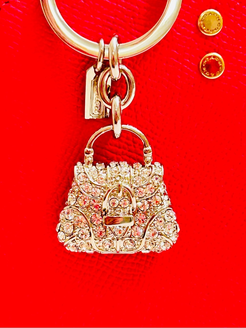 EXTREMELY RARE Coach 3-D Y2K Crystal  SoHo Purse Keychain/ Bag Charm